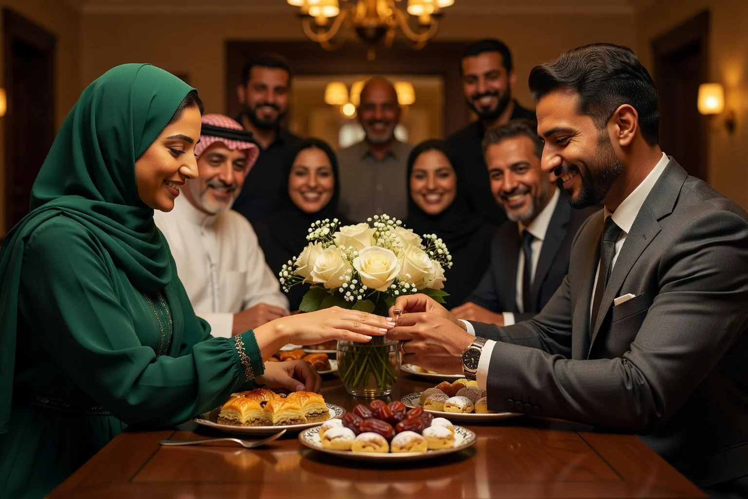 Fiançailles islamiques Khotba cérémonie de promesse de mariage