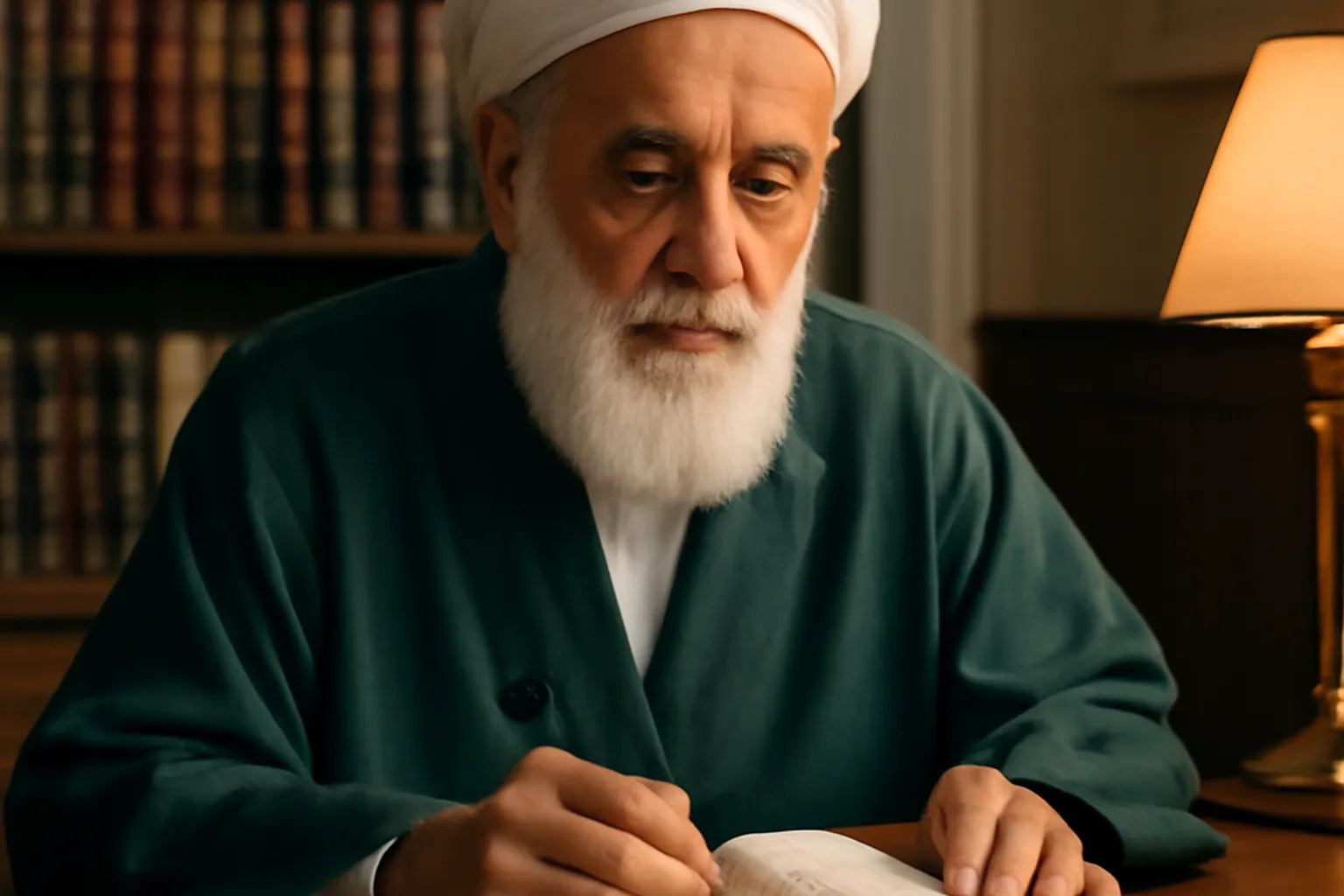 Imam lisant le Coran lors d'une cérémonie de Nikah en France