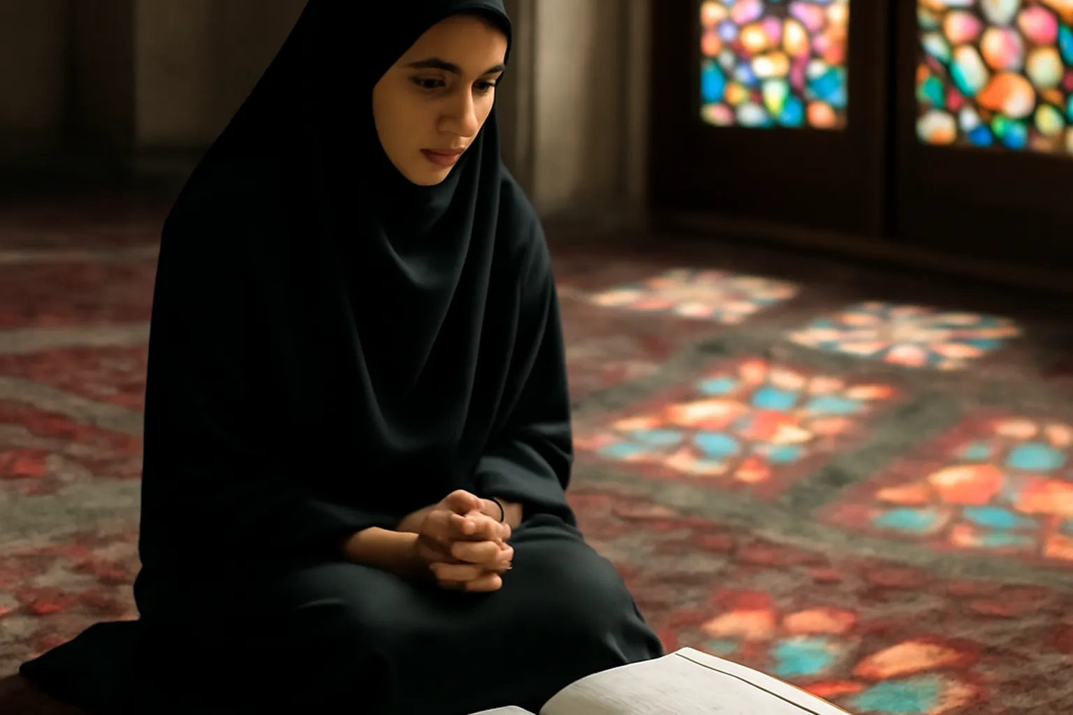 Femme et imam lors d'un Nikah sans famille présente
